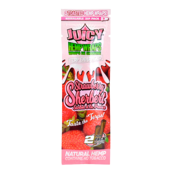 Juicy Jay Hemp Wraps / 2pk / Strawberry Sherbert